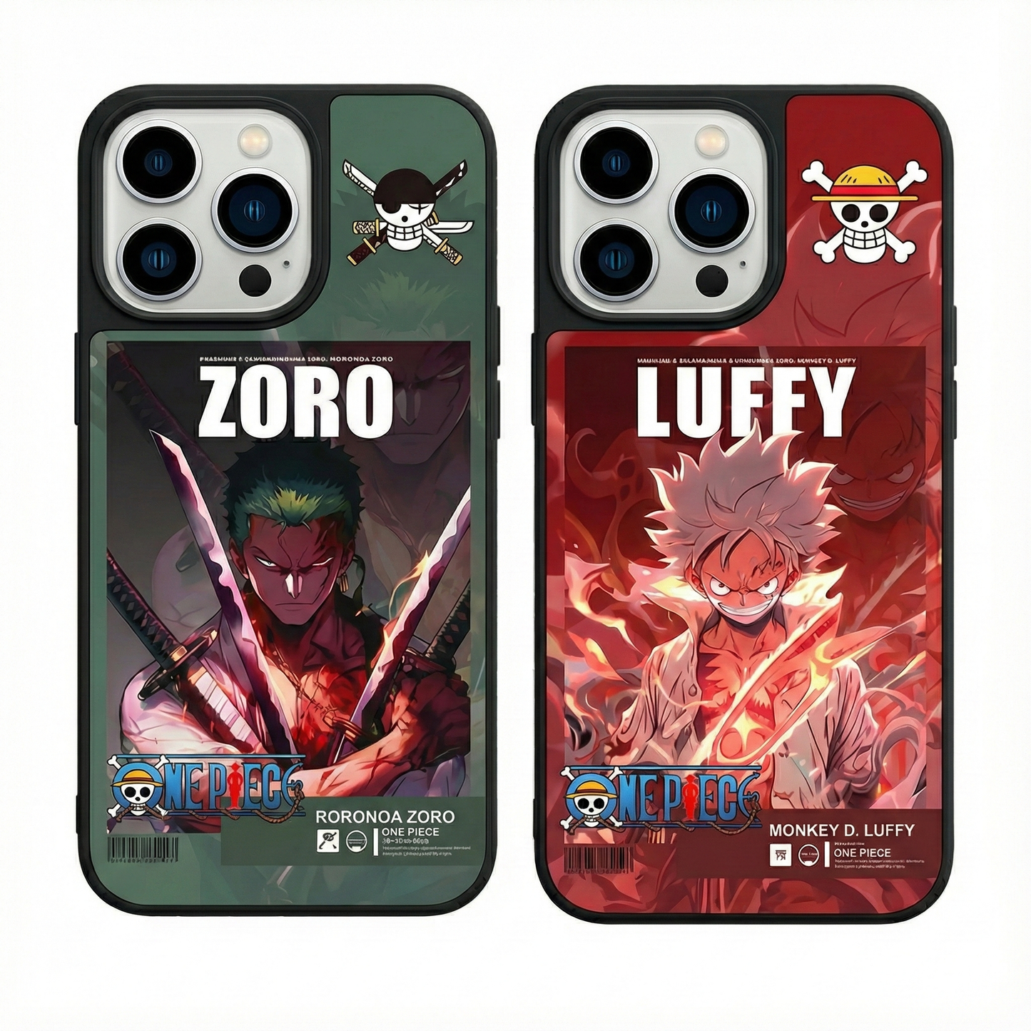 Fire Monkey-D-Luffy & Roronoa Zoro Cases Pack of 2 | One Piece